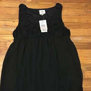 ECI black dress with Rosette Accents